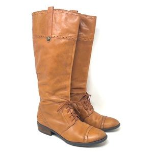 Sam Edelman Tall Tan Leather Perron Boots
